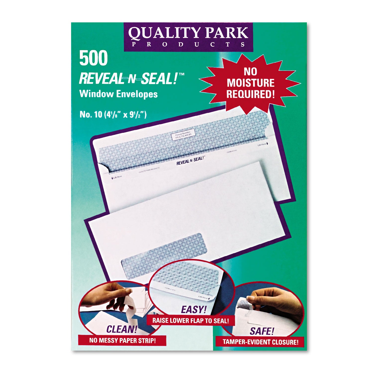 Single Window - #10 - 4 1/8" Width x 9 1/2" Length - 24 lb - White - 500 / Box