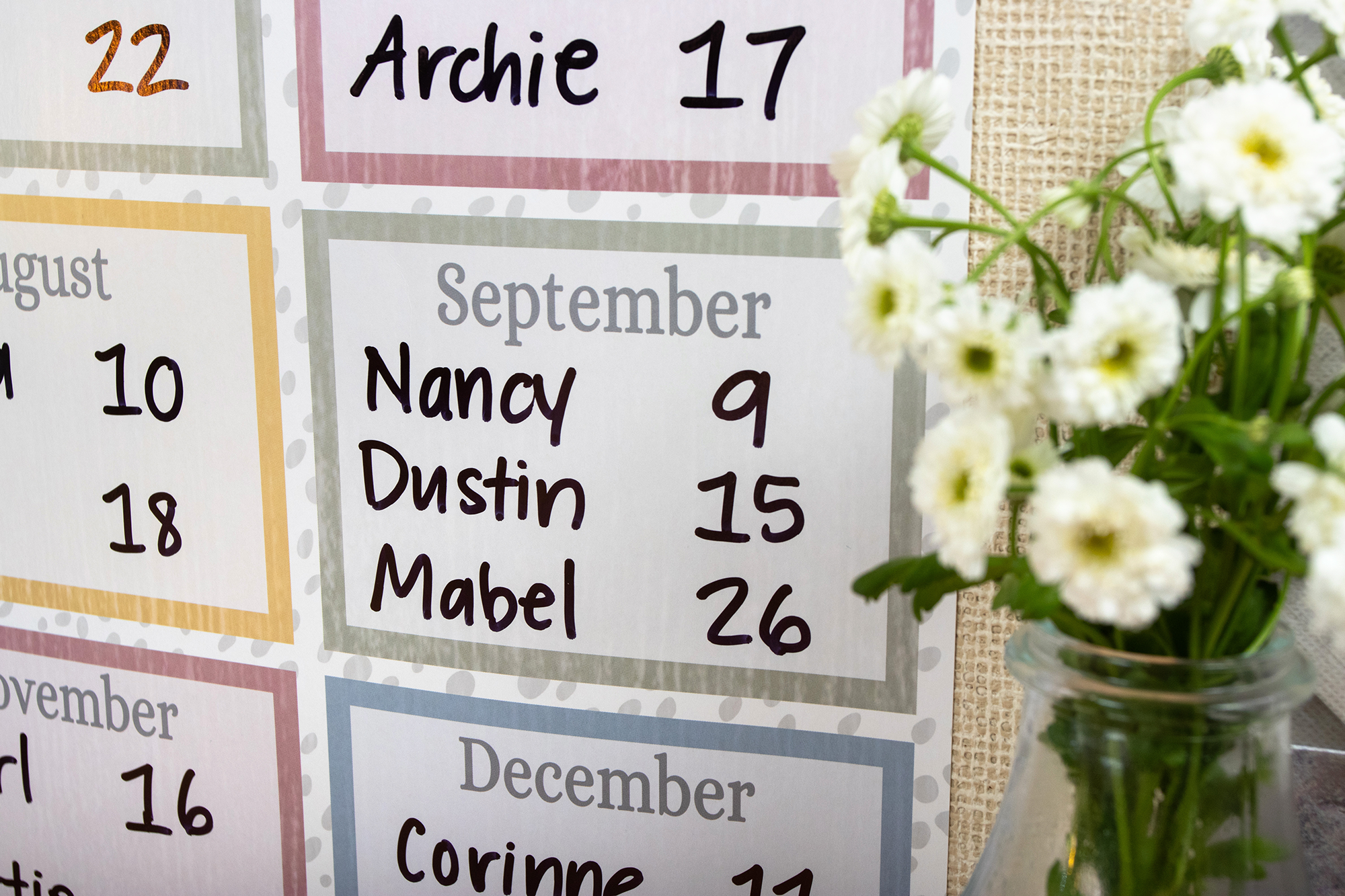 Classroom Cottage Happy Birthday Chart
