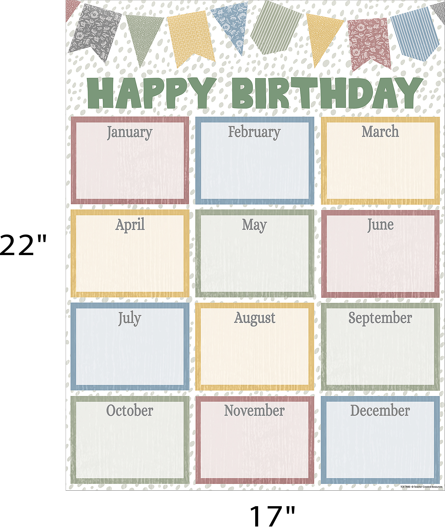 Classroom Cottage Happy Birthday Chart