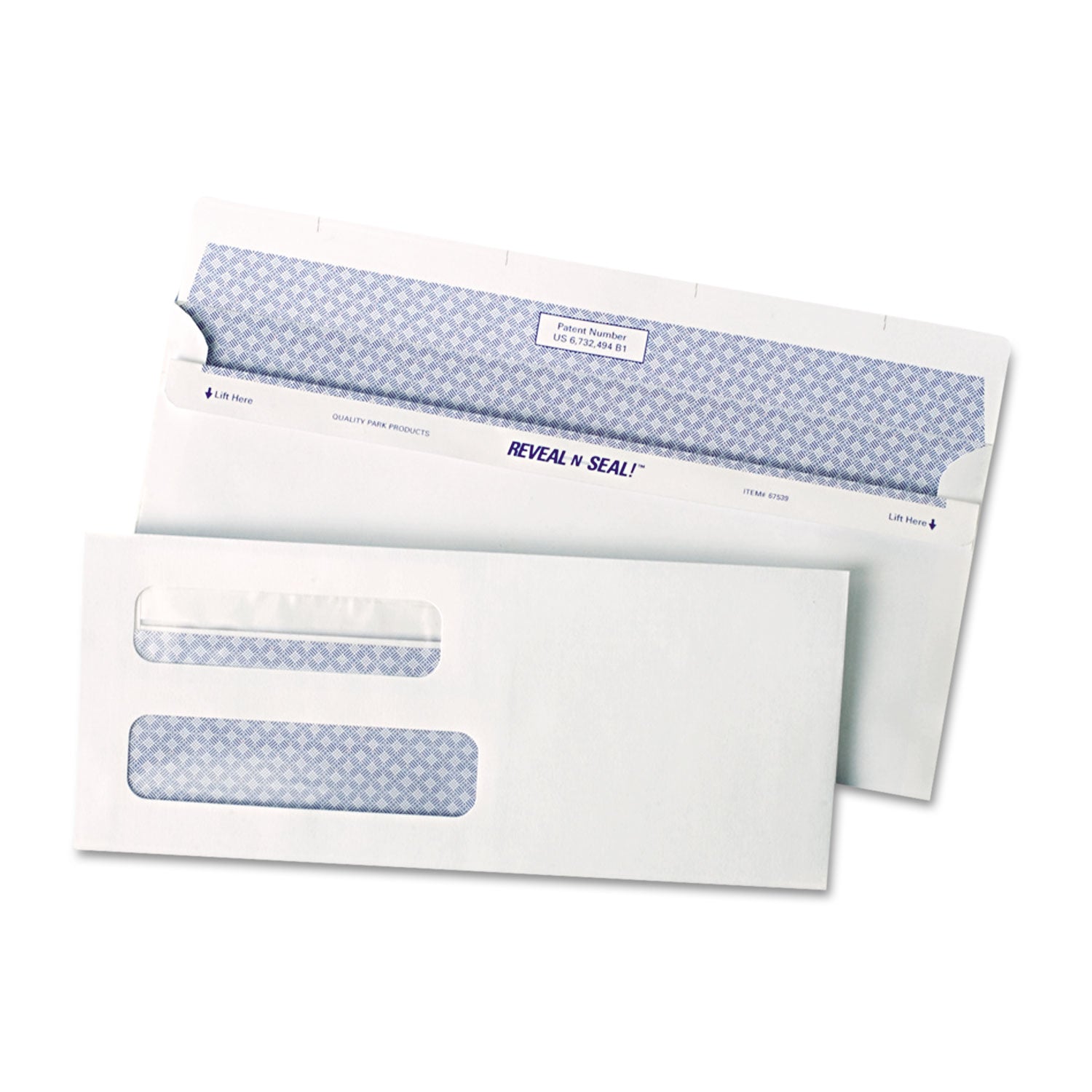 Double Window - #8 5/8 - 3 5/8" Width x 8 5/8" Length - 24 lb - Self-sealing - White - 500 / Box