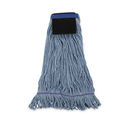 Mop Head, Loop-End, Cotton With Scrub Pad, Large, 12/carton
