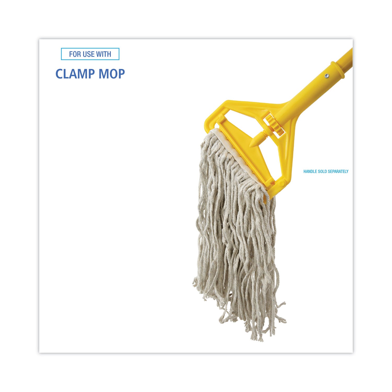 Mop Head, Cotton, Cut-End, White, 4-Ply, #16 Band, 12/carton