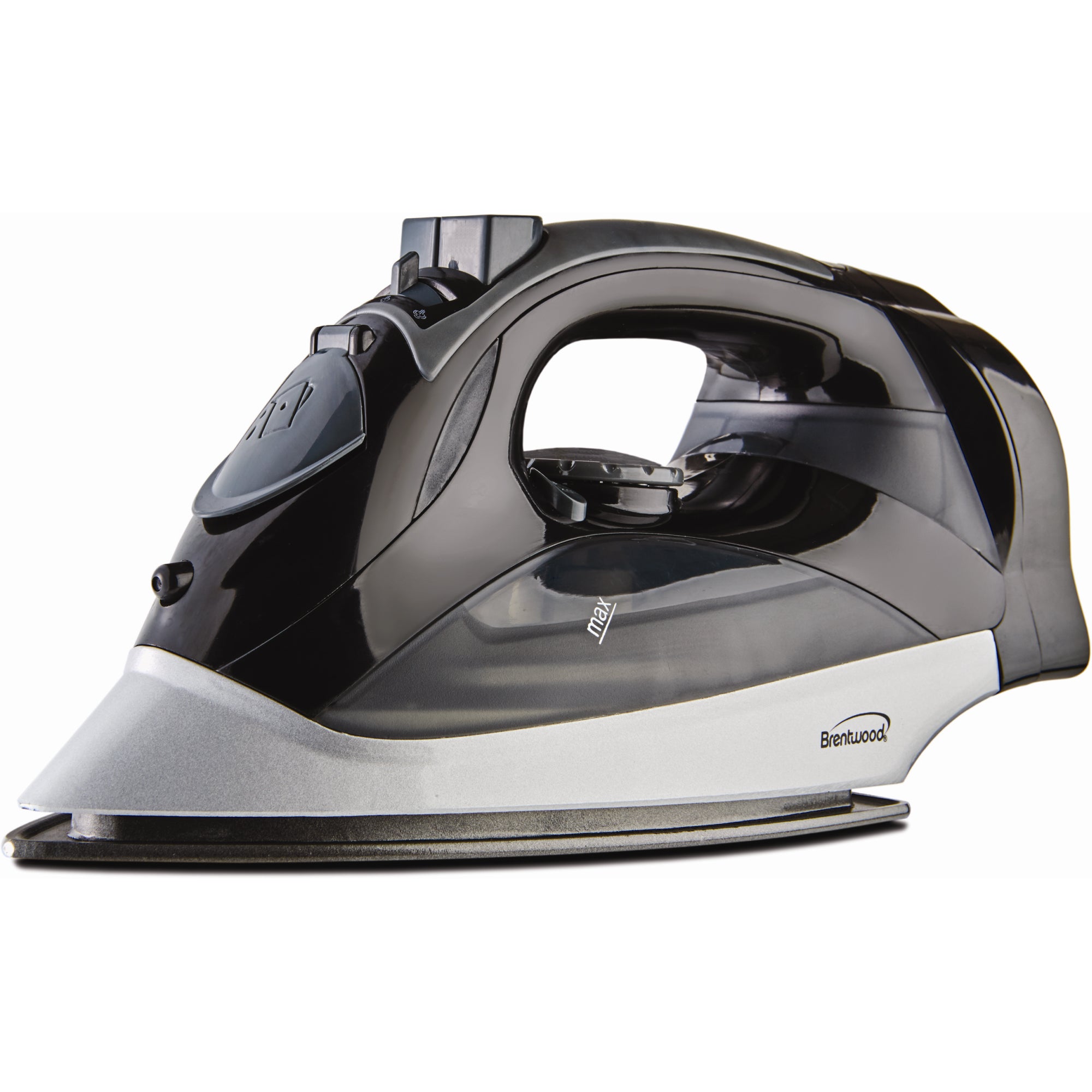 Brentwood MPI-59B Non-Stick Steam Iron with Retractable Cord, Black