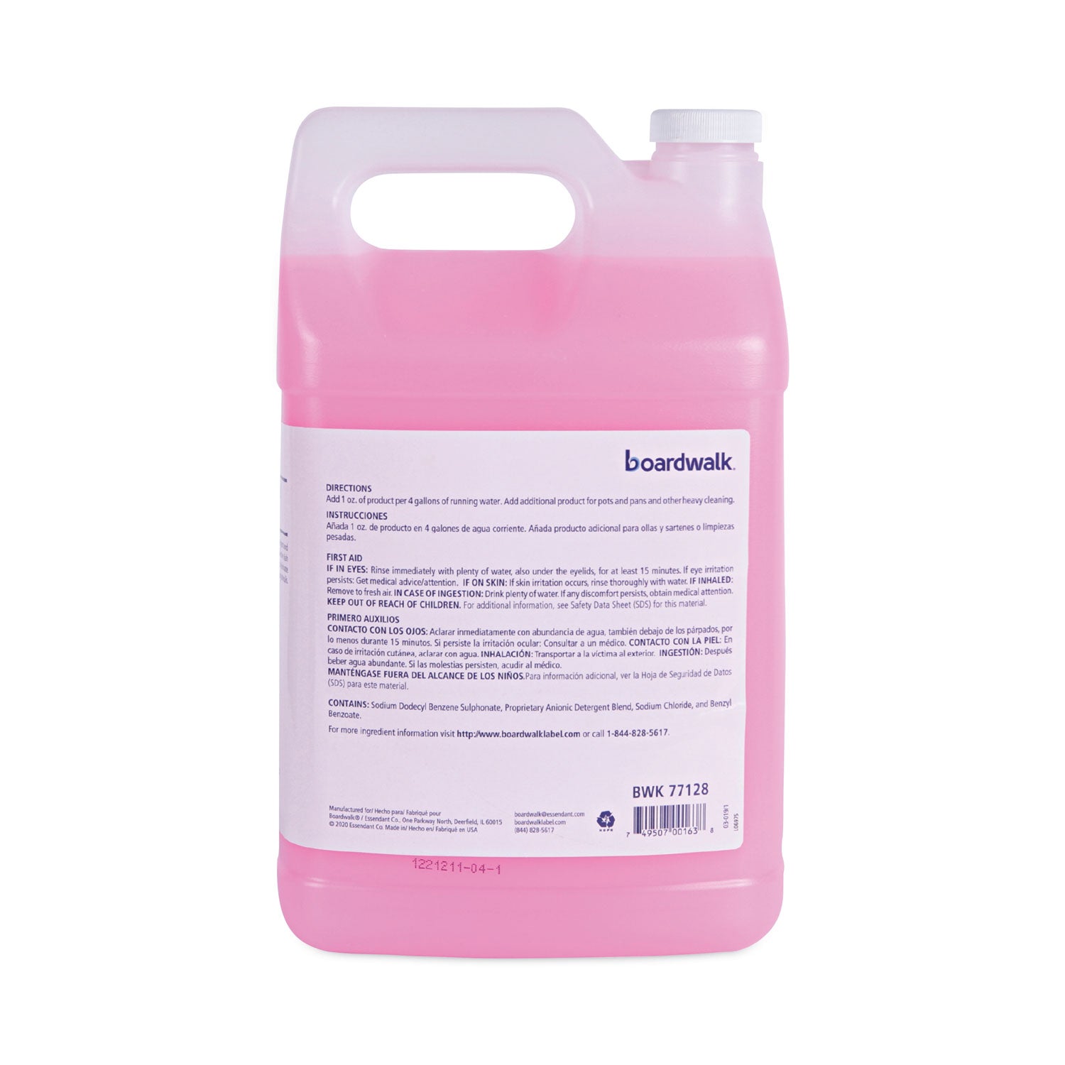 Industrial Strength Pot and Pan Hand Dishwashing Detergent, Herbal Scent, 1 gal Bottle