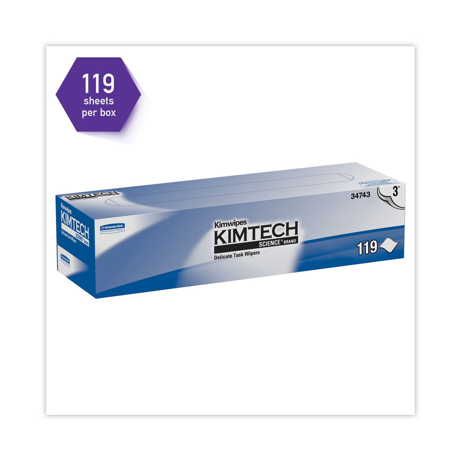 KIMTECH Delicate Task Wipers - Pop-Up Box - For Laboratory - Absorbent - White/ - 1 Box
