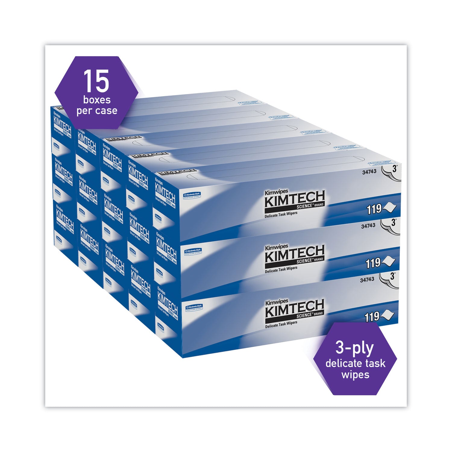 KIMTECH Delicate Task Wipers - Pop-Up Box - For Laboratory - Absorbent - White/ - 1 Box
