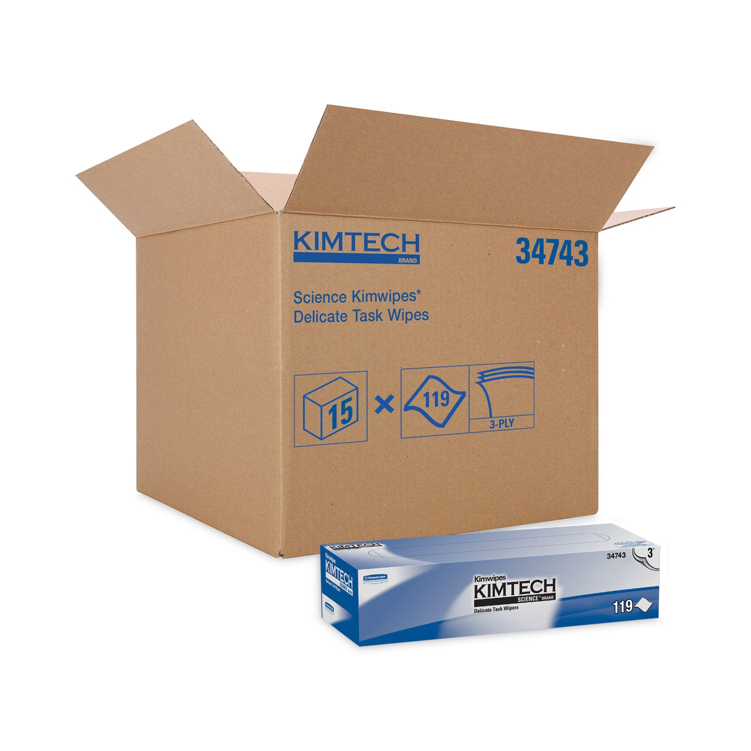 KIMTECH Delicate Task Wipers - Pop-Up Box - For Laboratory - Absorbent - White/ - 1 Box