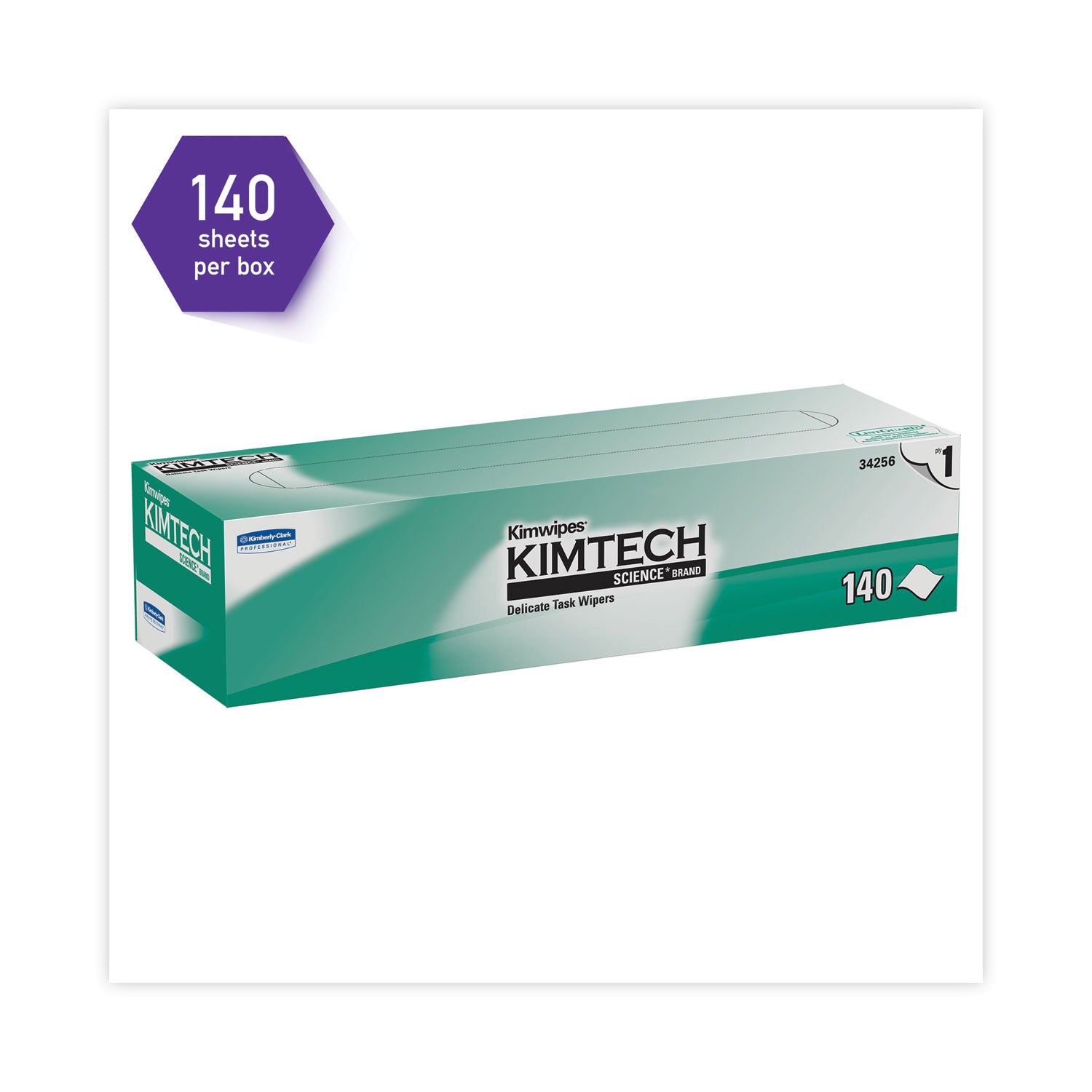 KIMTECH Science Kimwipes Delicate Task Wipers - Pop-Up Box - 1 Ply - 14.40" Width x 16.40" Length - White - 144/Box - 15 / Carton