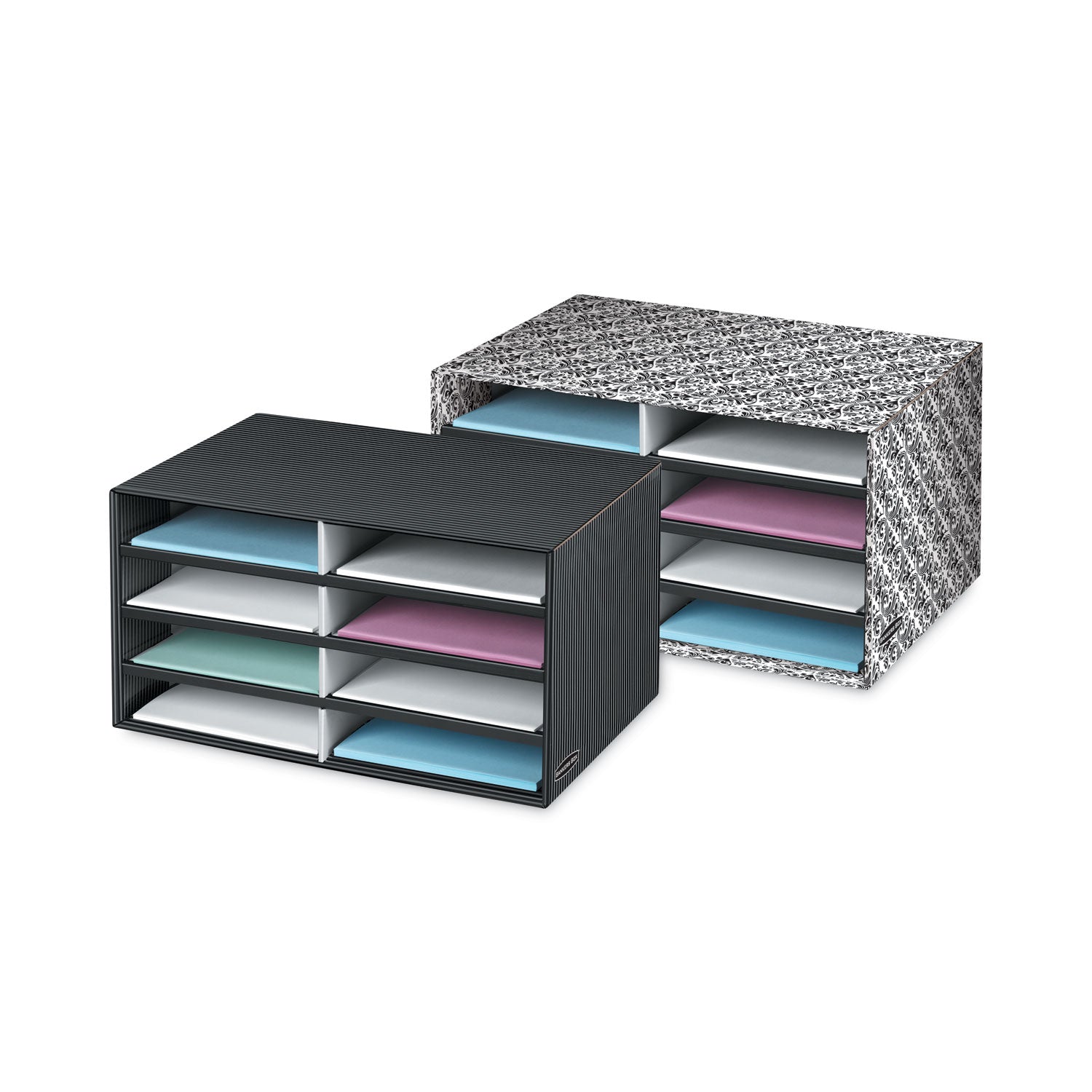Compartment Size : 2.13" x 9" x 12" - 10.30" Height x 19.50" Width x 12.40" Depth - Desktop - 60% Recycled - White - 1 Each