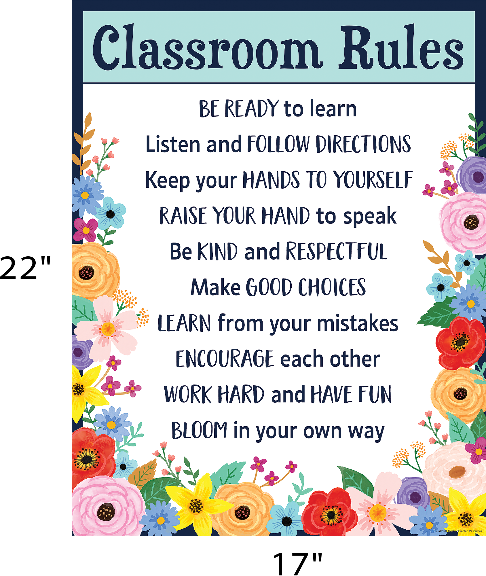 Wildflowers Classroom Rules Chart
