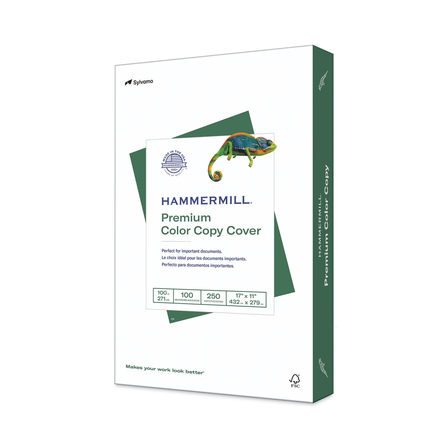 100 Brightness - 99% Opacity - 11" x 17" - 100 lb Basis Weight - 271 g/m² Grammage - Ultra Smooth - Sustainable Forestry Initiative (SFI) - Jam-free, Acid-free - Photo White - 1500 Sheets - 250 Sheets per Ream - 3 Carton