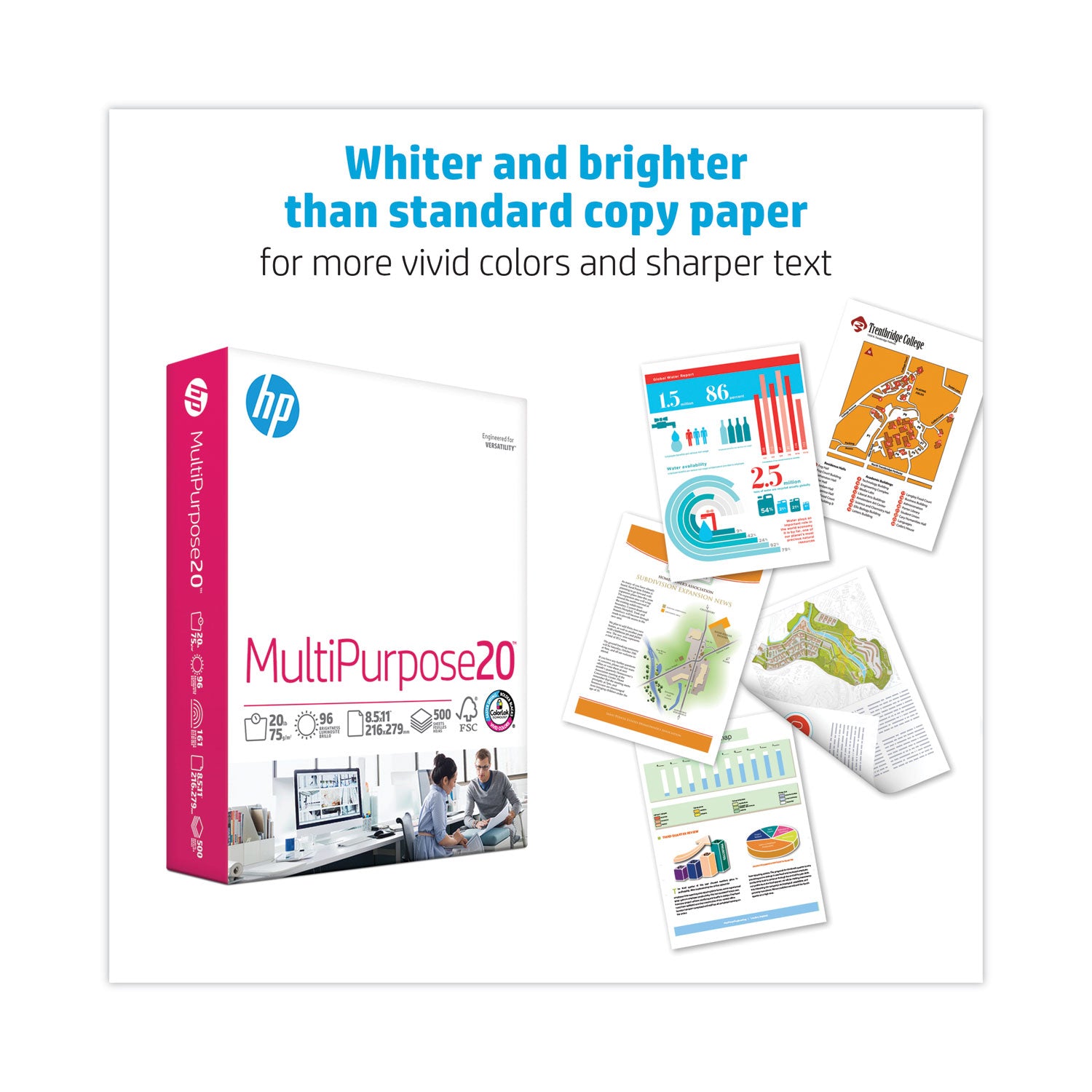 HP Multipurpose20 Copy Paper - White