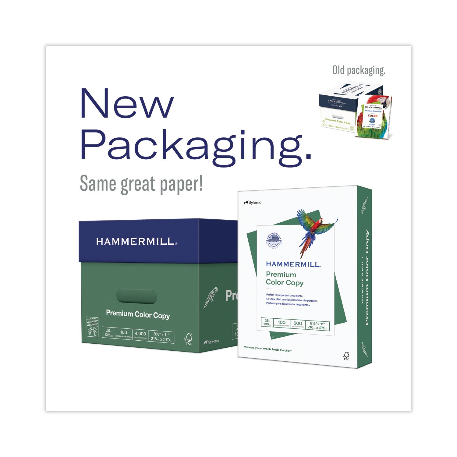 Hammermill Premium Color Copy Paper - White - 100 Brightness - Ledger/Tabloid - 11" x 17" - 28 lb Basis Weight - White - 500 / Pack