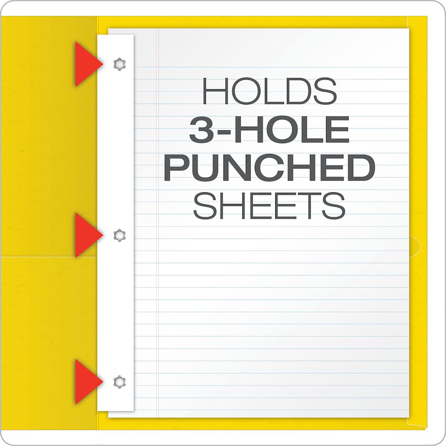 Twin Pocket Folders with Fasteners, Letter Size, Yellow, Box of 25