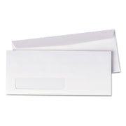 Single Window - #10 - 4 1/8" Width x 9 1/2" Length - 24 lb - Adhesive - White - Wove - 500 / Box