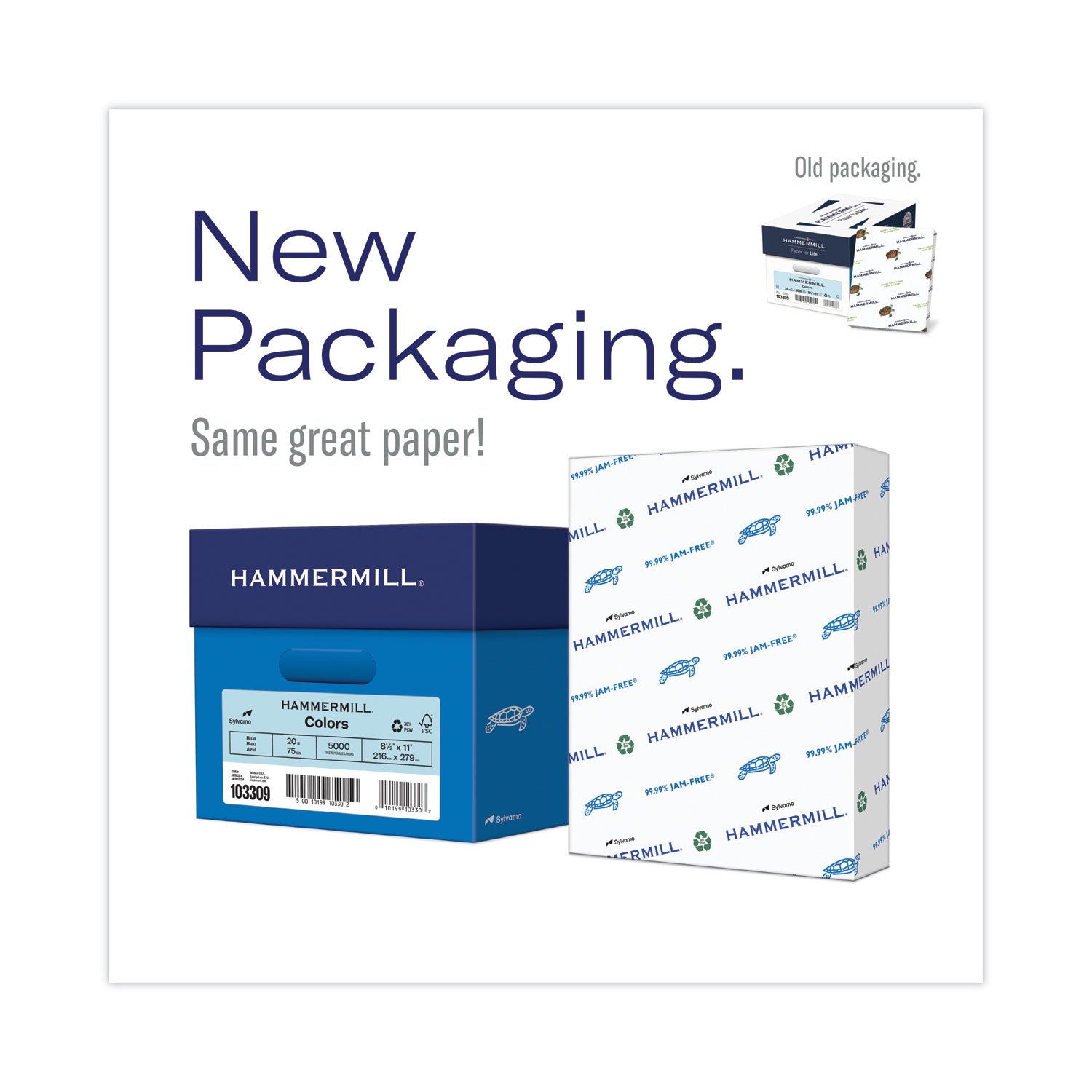 Hammermill Colors Recycled Copy Paper - Gray - Letter - 8 1/2" x 11" - 20 lb Basis Weight - Smooth - Sustainable Forestry Initiative (SFI) - Archival-safe, Acid-free, Jam-free - Gray - 500 / Ream