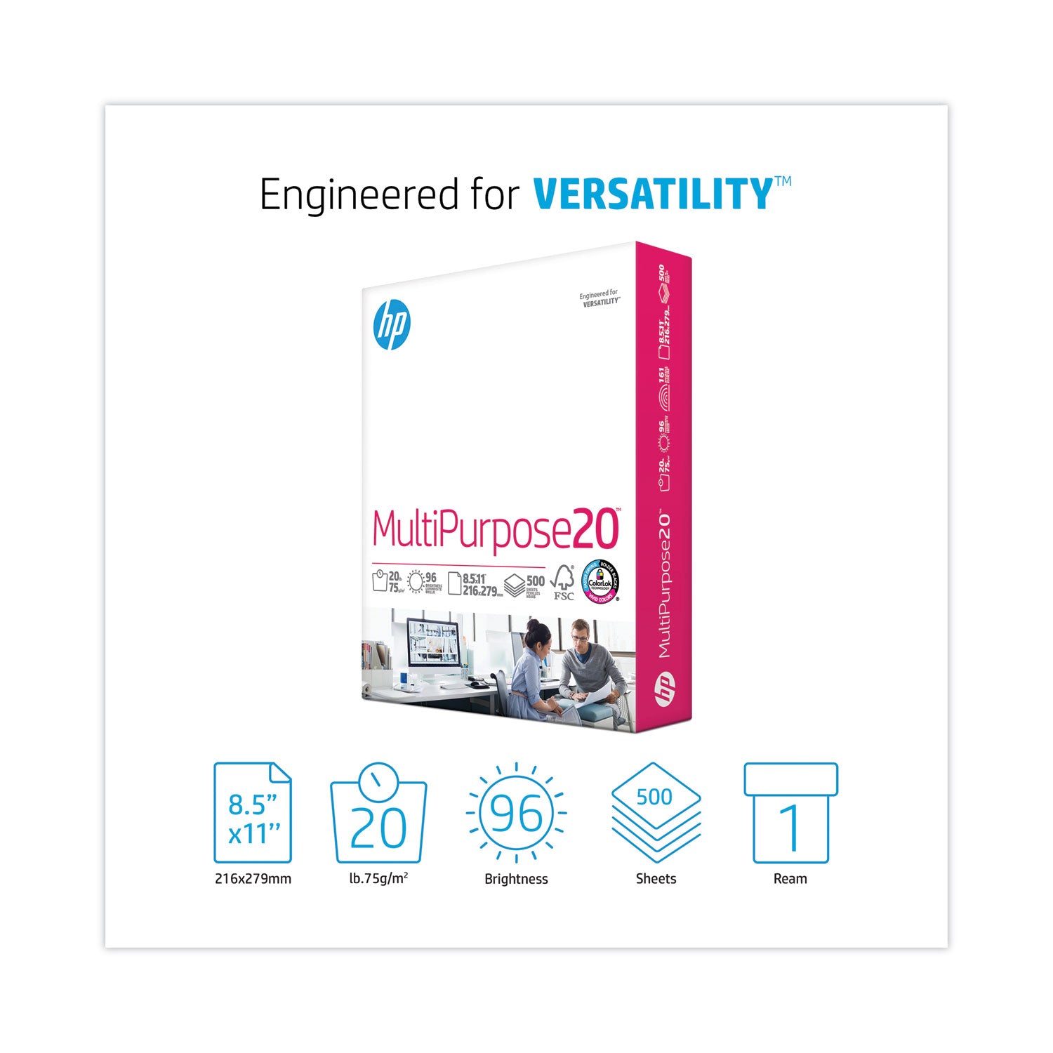 HP Multipurpose20 Copy Paper - White