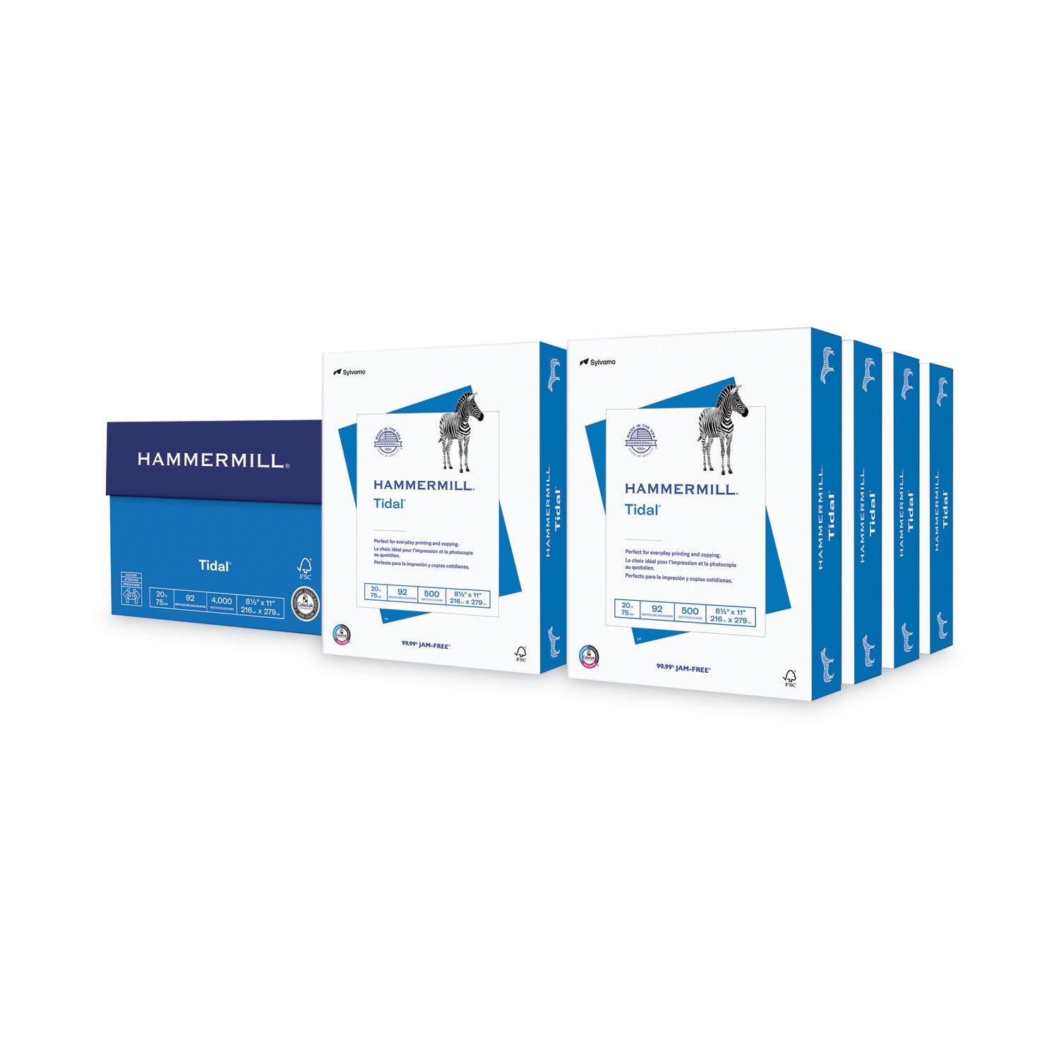 92 Brightness - Letter - 8 1/2" x 11" - 20 lb Basis Weight - 75 g/m² Grammage - White - 500 Sheets per Ream - 8 / Carton