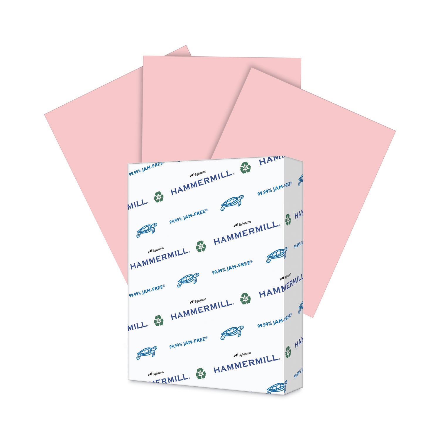 Hammermill Colors Recycled Copy Paper - Pink - Letter - 8 1/2" x 11" - 20 lb Basis Weight - Smooth - Sustainable Forestry Initiative (SFI) - Archival-safe, Acid-free, Jam-free - Pink - 500 Sheets per Ream - 1 Ream