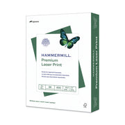Hammermill Premium Laser Print Copy Paper - White - 98 Brightness - Letter - 8 1/2" x 11" - 24 lb Basis Weight - Ultra Smooth - Sustainable Forestry Initiative (SFI) - White - 500 / Ream