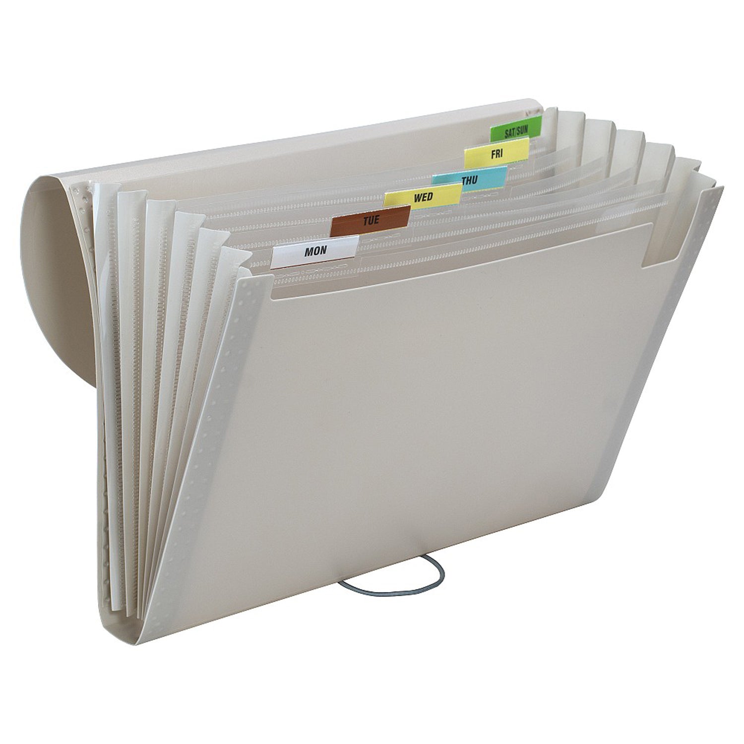 7-Pocket Expanding File, Assorted Tropic Tones