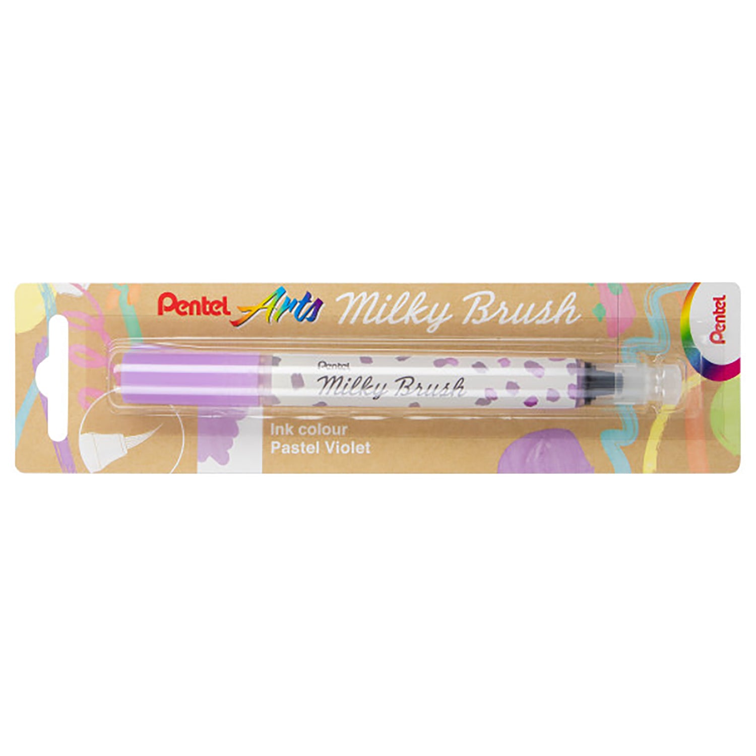 Milky Brush Pen, Pastel Violet Ink, 1-Pack