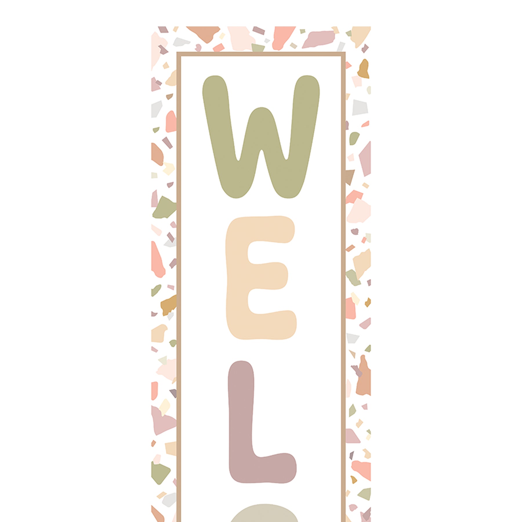 Terrazzo Tones Welcome Banner, 8" x 39"