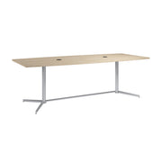 Bush Business Furniture 96-inch Office Conference Table with Metal Base in Natural Elm - 95.19" Width x 42" Depth x 28.65" Height