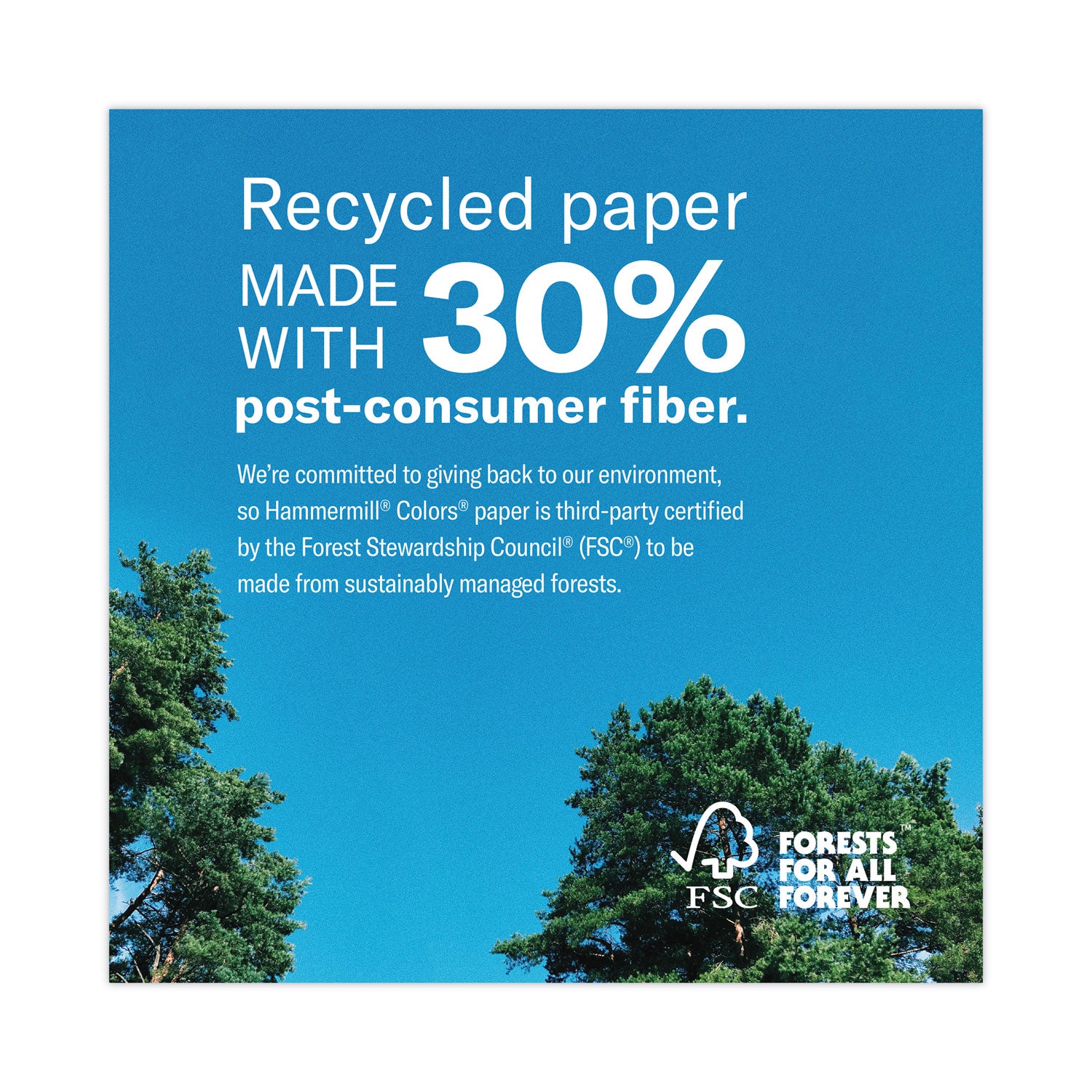 Hammermill Colors Recycled Copy Paper - Salmon - Letter - 8 1/2" x 11" - 20 lb Basis Weight - Smooth - Sustainable Forestry Initiative (SFI) - Acid-free, Archival-safe, Jam-free - Salmon - 500 / Ream