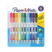 Paper Mate Clearpoint Mechanical Pencils - 0.7 mm Lead - Assorted Barrel - 10 / Pack