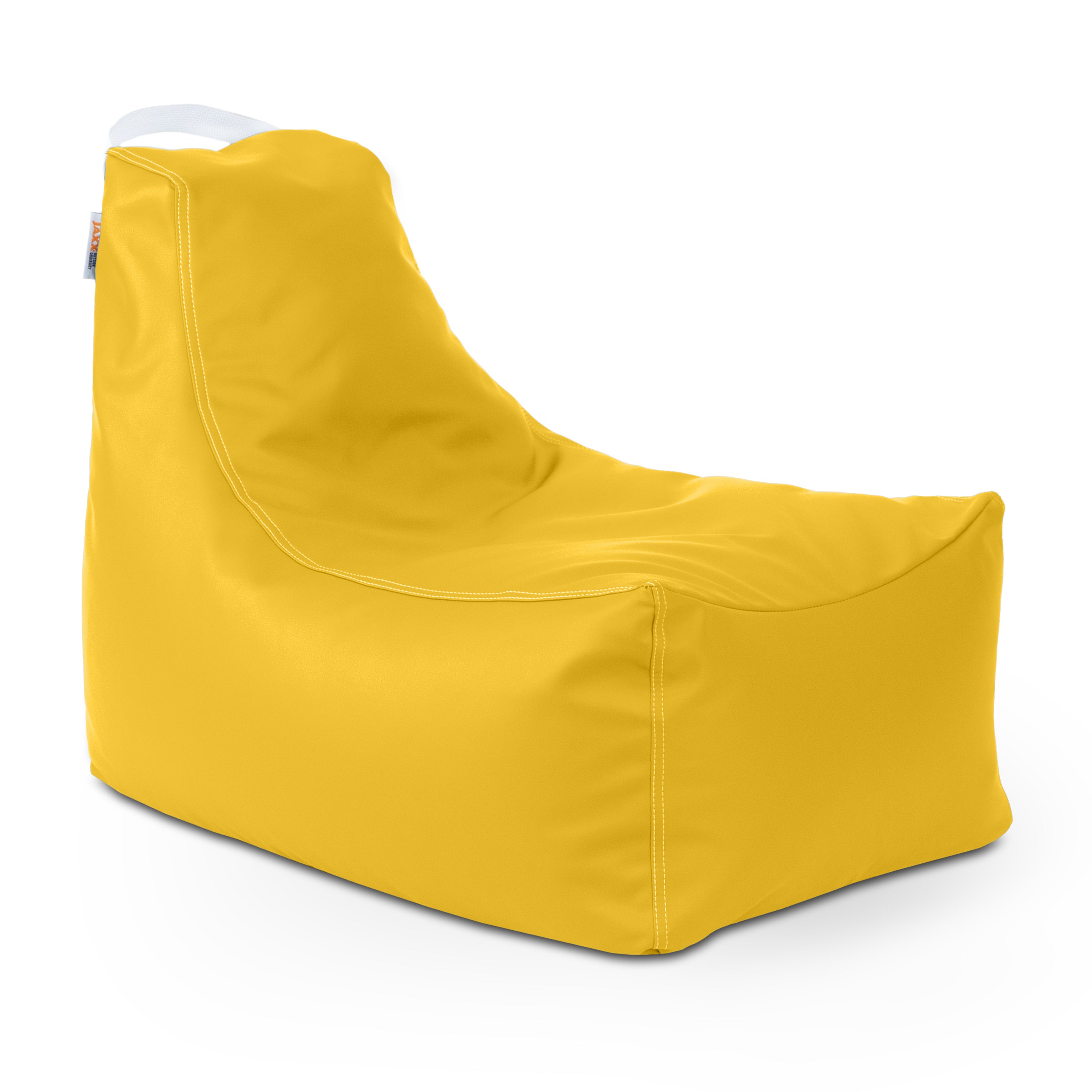 Jaxx Pezzi Jr Kids Classroom Bean Bag Chair, Premium Vinyl, Yellow