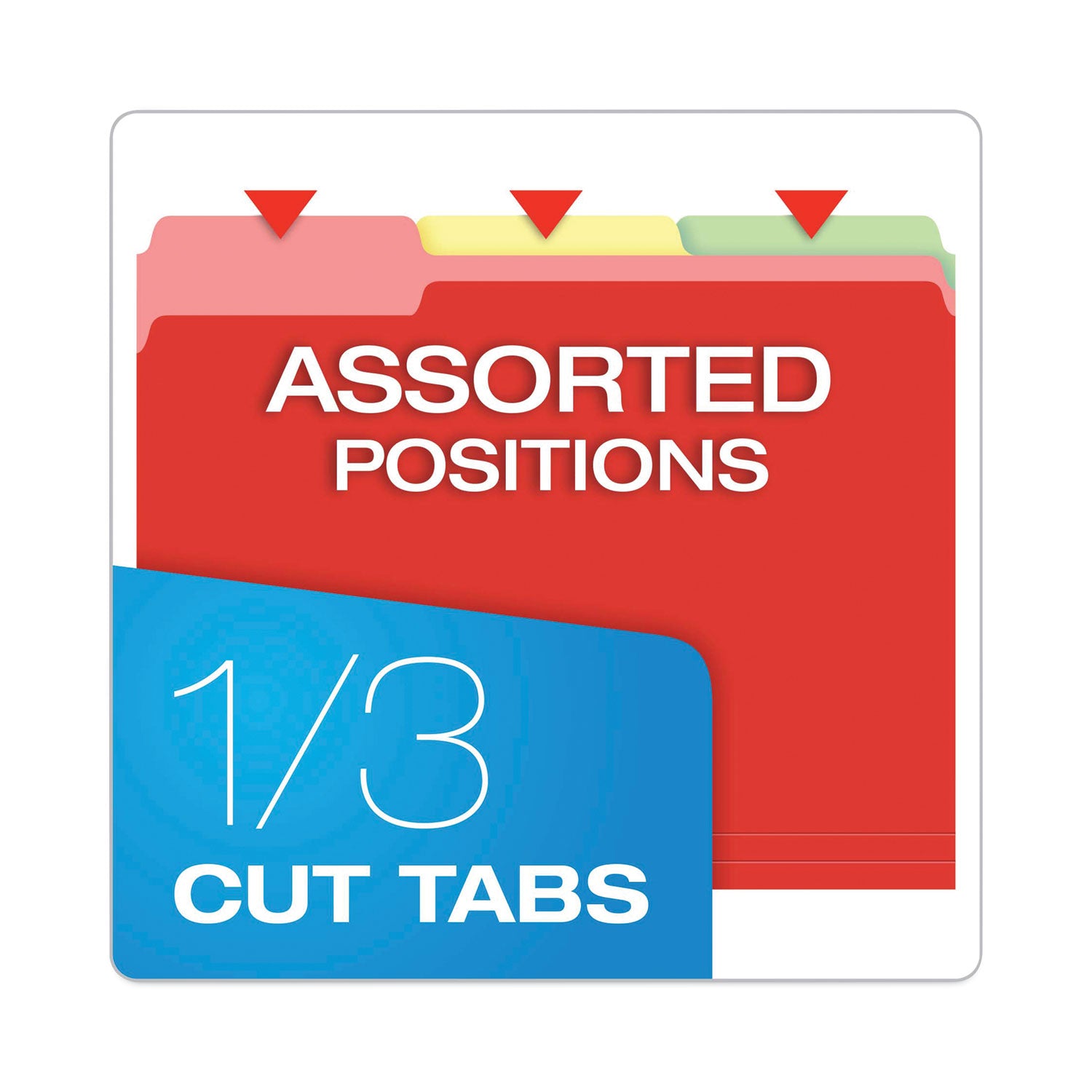 Teacher's Hanging File Folder Combo Kit, Letter Size, Assorted Colors, (25) 1/5-Cut Hanging Folders,(50) 1/3-Cut File Folders