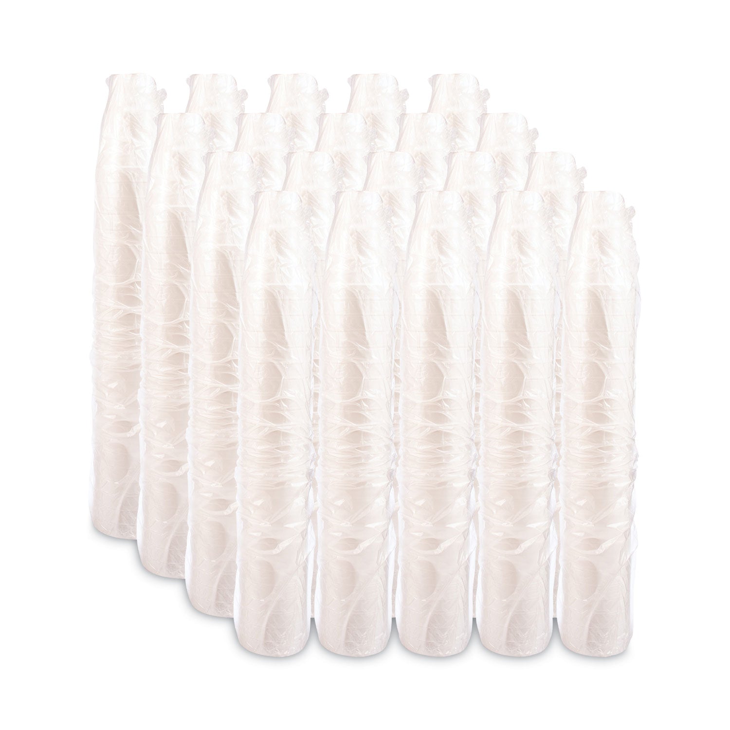 Foam Drink Cups, Tapered Bottom, 32 oz, White, 25/Bag, 20 Bags/Carton