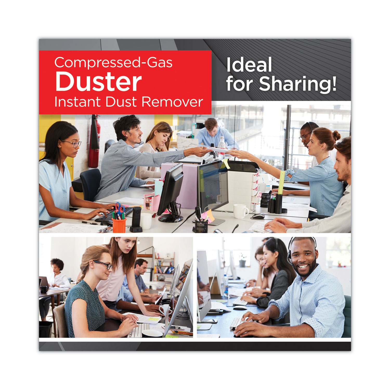 Falcon Dust-Off Jumbo Disposable Dusters - Ozone-safe, Moisture-free - Gray - 1 Each