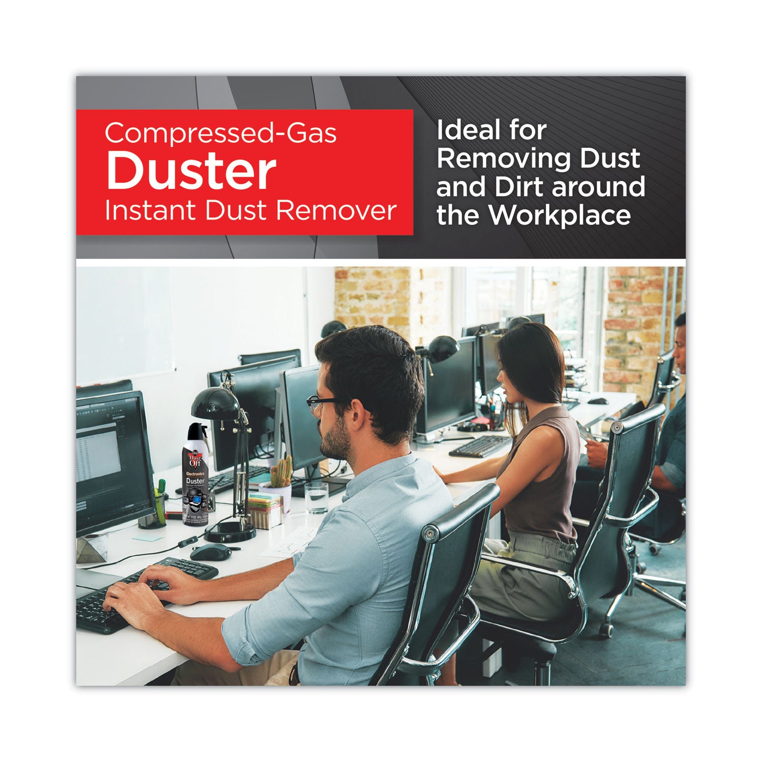 Falcon Dust-Off Jumbo Disposable Dusters - Ozone-safe, Moisture-free - Gray - 1 Each