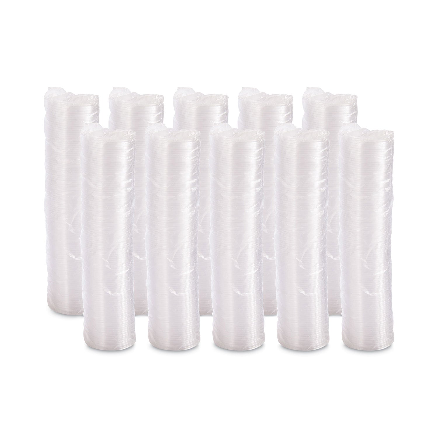 Non-Vented Container Lids, Clear, Plastic, 100/Pack, 10 Packs/Carton