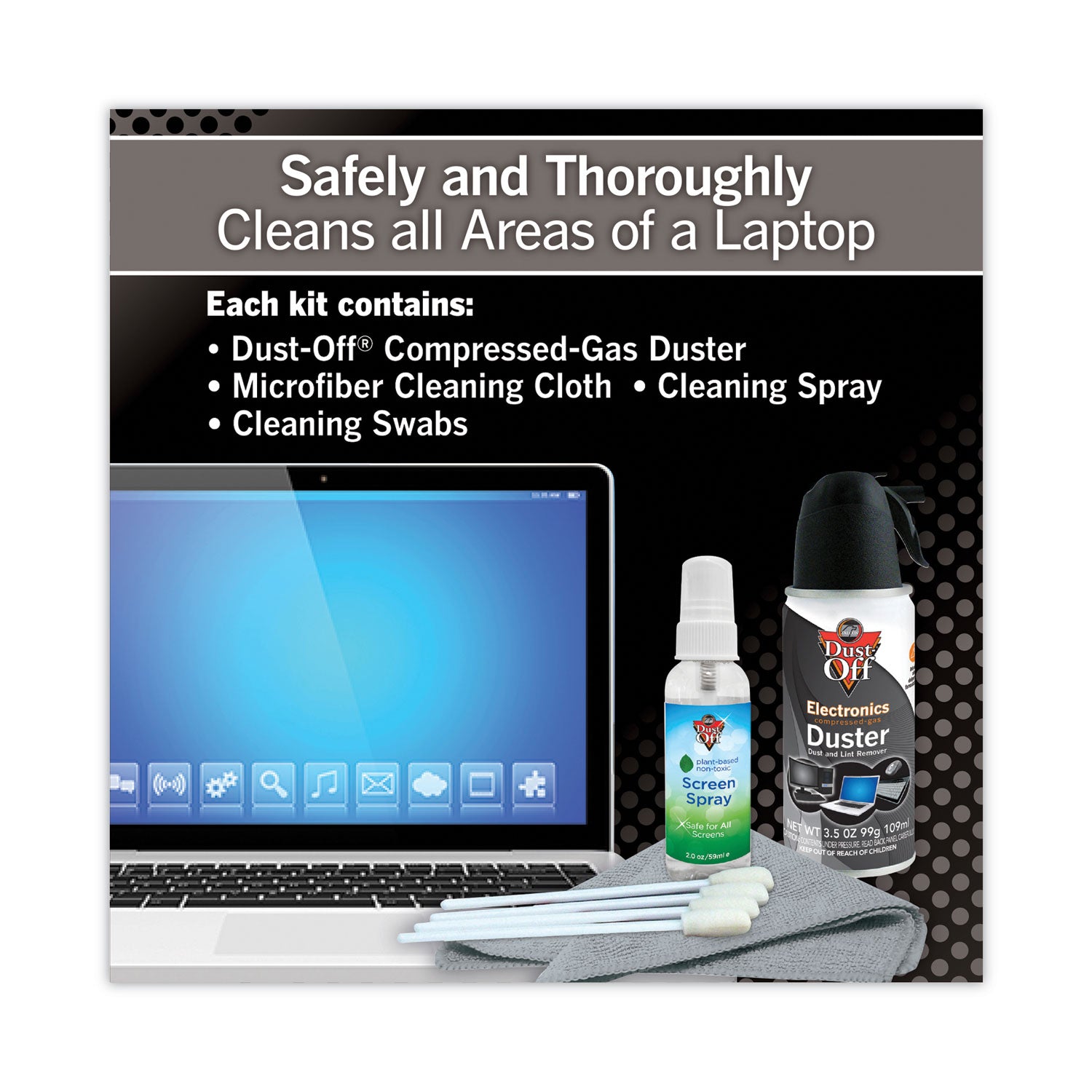 For Notebook - Black, Gray - 7 / Kit