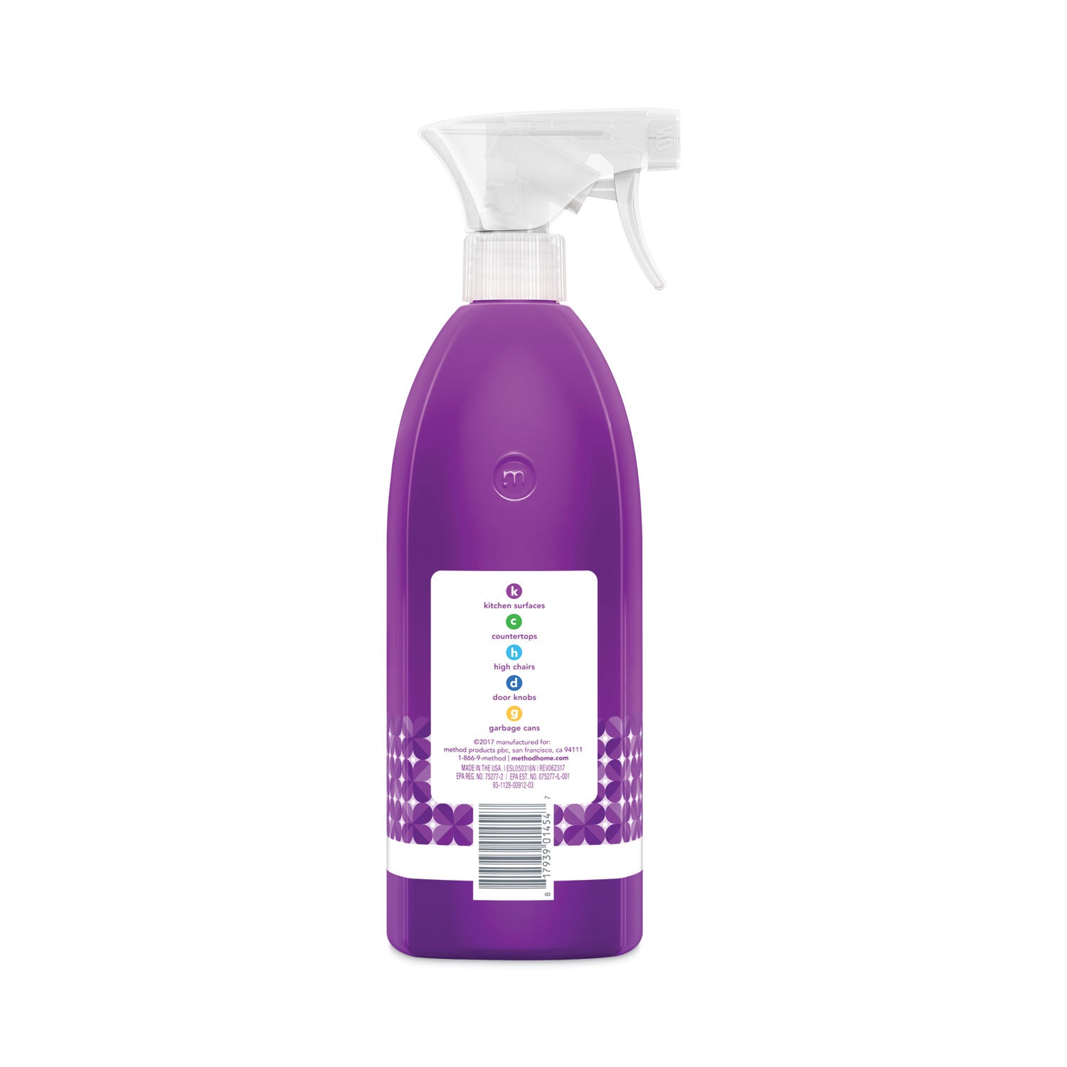 Antibac All-Purpose Cleaner, Wildflower, 28 Oz Spray Bottle, 8/carton