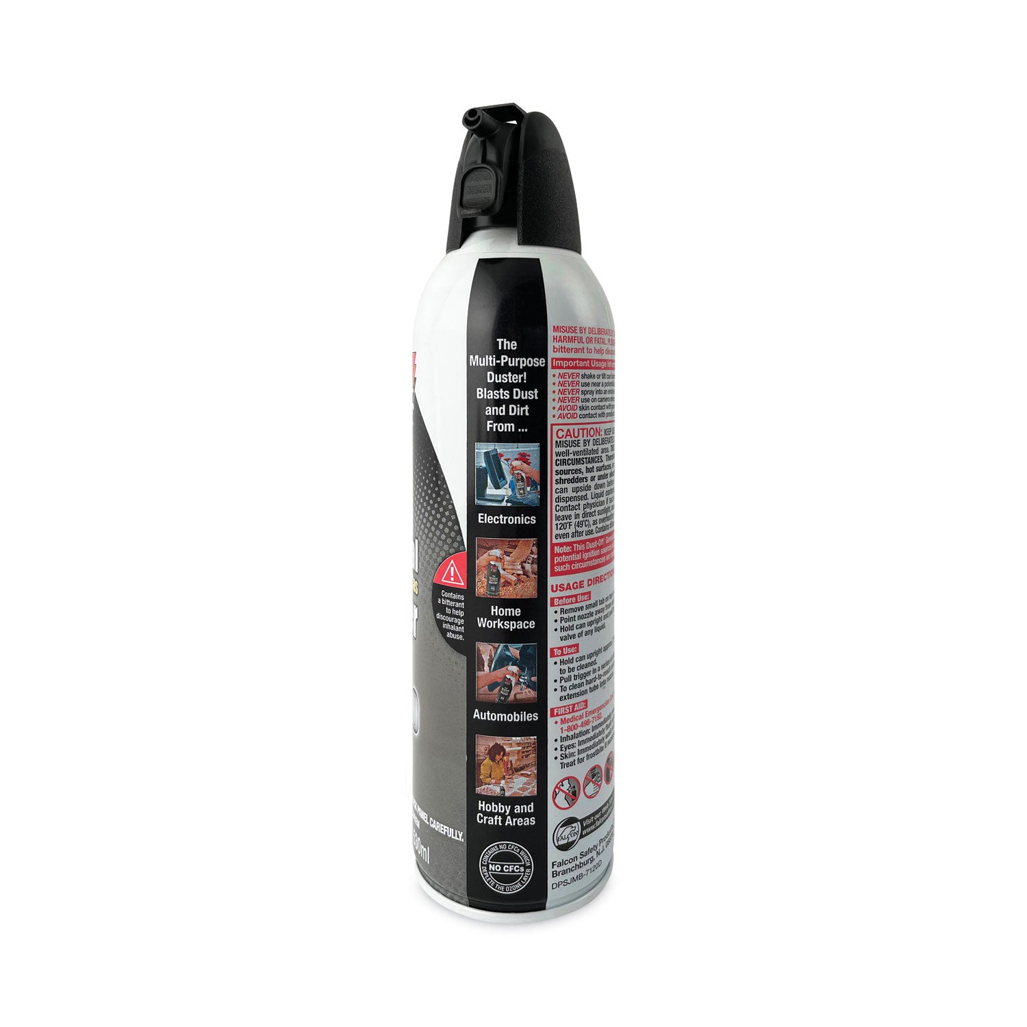 Falcon Dust-Off Jumbo Disposable Dusters - Ozone-safe, Moisture-free - Gray - 1 Each