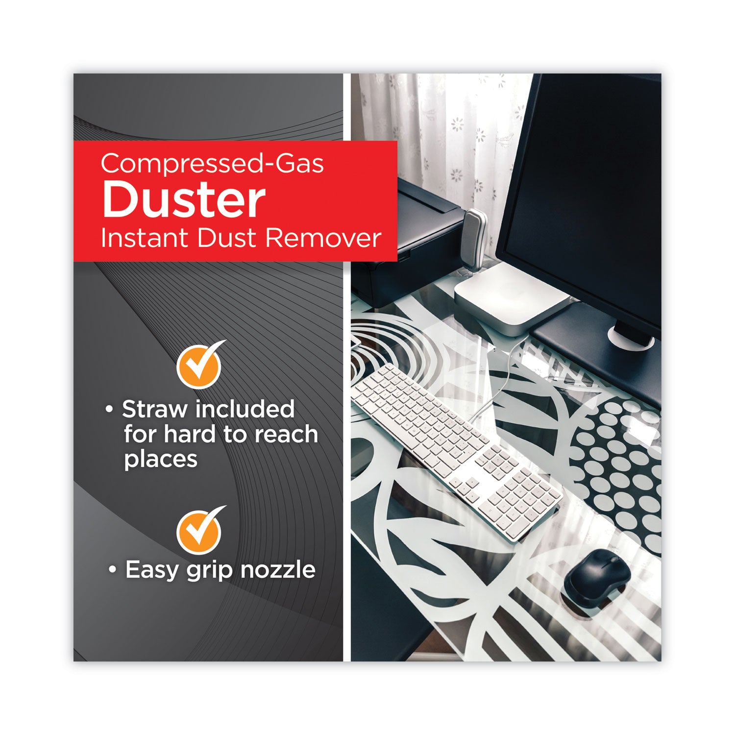 Falcon Dust-Off Jumbo Disposable Dusters - Ozone-safe, Moisture-free - Gray - 2 / Pack
