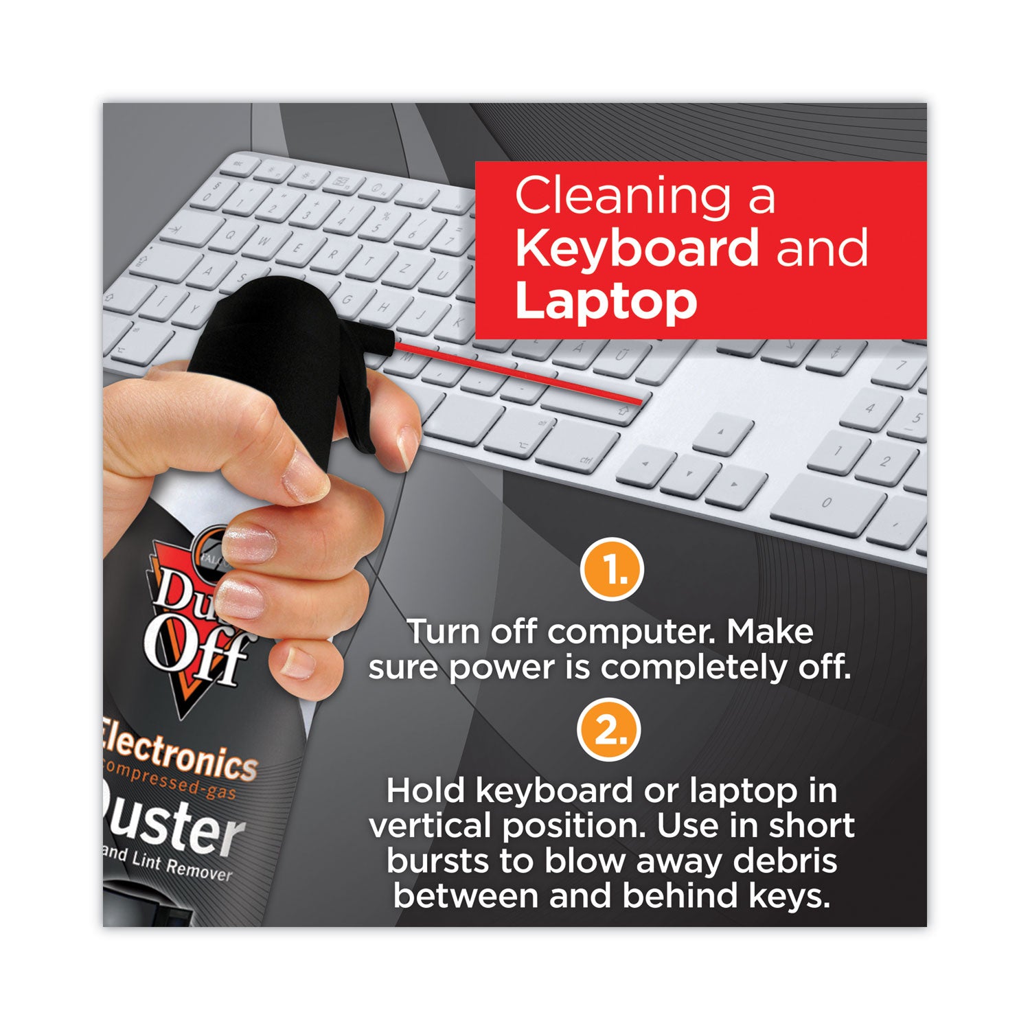 Falcon Dust-Off Jumbo Disposable Dusters - Ozone-safe, Moisture-free - Gray - 2 / Pack
