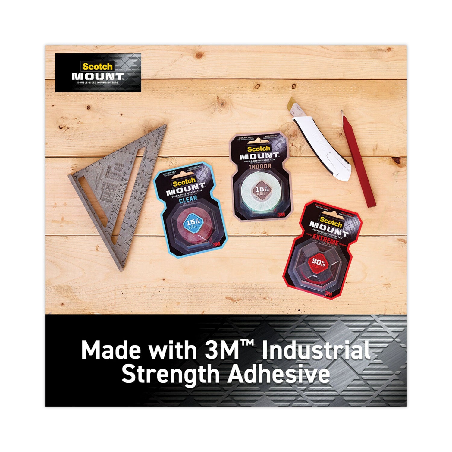 5 ft Length x 1" Width - Clear - Acrylic Backing - Acrylic Adhesive - For Multi Surface, Multipurpose - 1 Roll