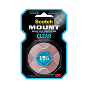 5 ft Length x 1" Width - Clear - Acrylic Backing - Acrylic Adhesive - For Multi Surface, Multipurpose - 1 Roll