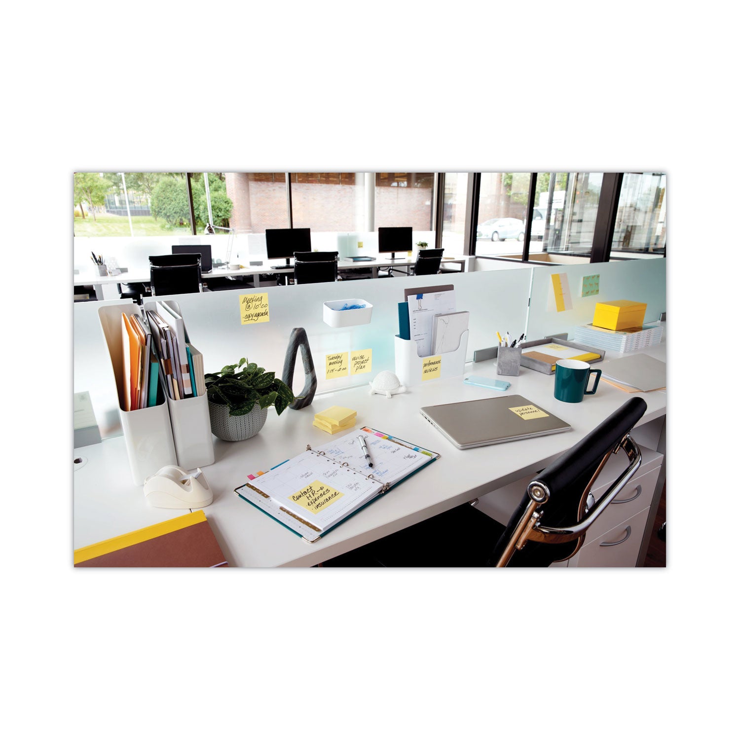 Post-it&reg; Lined Notes - 300 - 4" Flag/Note Width x 4" Flag/Note Length - Square - 300 Sheets per Pad - Ruled - Canary Yellow - Paper - Recyclable - 1 Pad