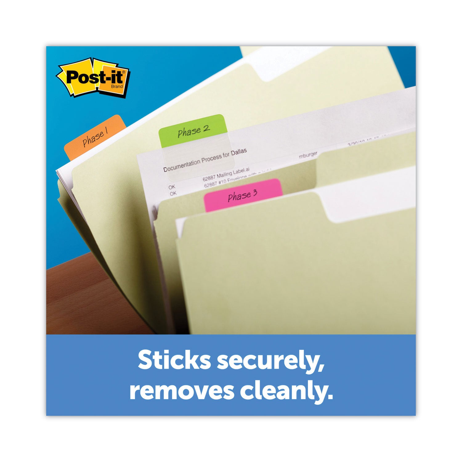 Post-it&reg; Durable Tabs - 1.50" Tab Height x 2" Tab Width - Removable - White Tab(s) - Printable, Durable, Long Lasting, Easy to Use - 1 Pack