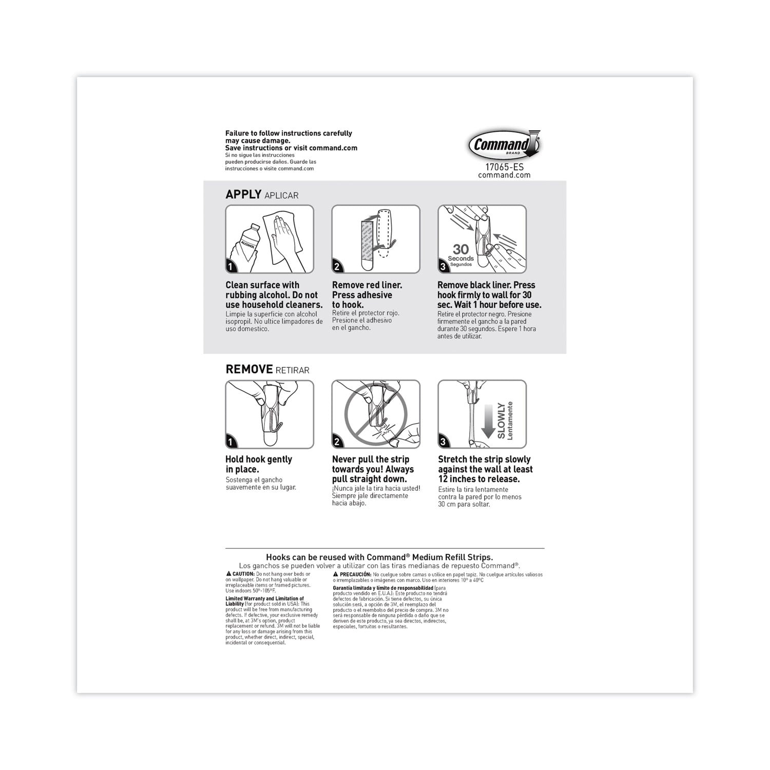 35 Medium Hook - 2 lb (907.2 g) Capacity - 2.2" Height x 0.9" Width - for Decoration, Clothes, Painted Surface, Tile, Wood, Glass, Metal, Calendar, Belt, Kitchen, Brush, ... - Plastic, Metal - White - 35 / Pack