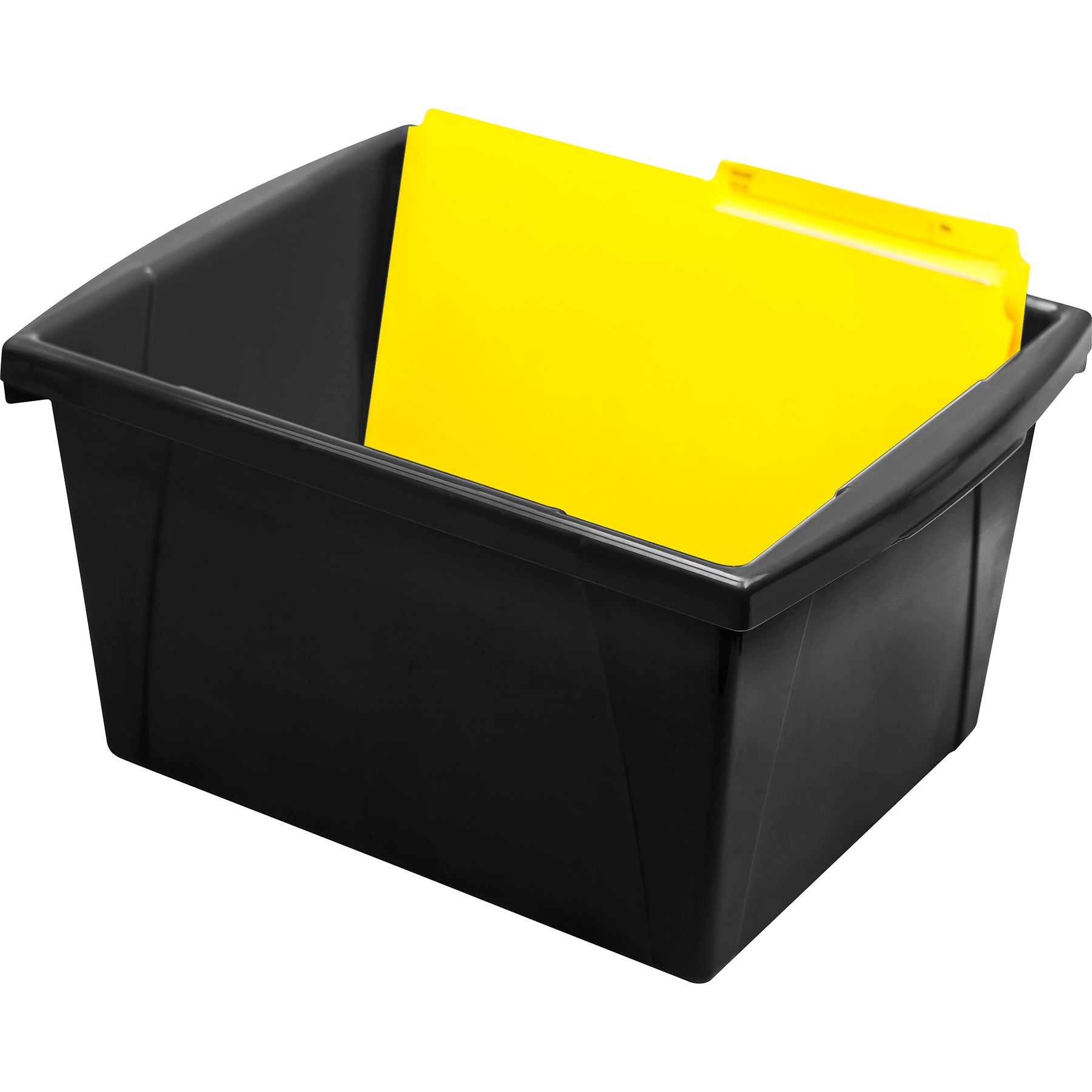4 Gallon Storage Bin with Lid, Black