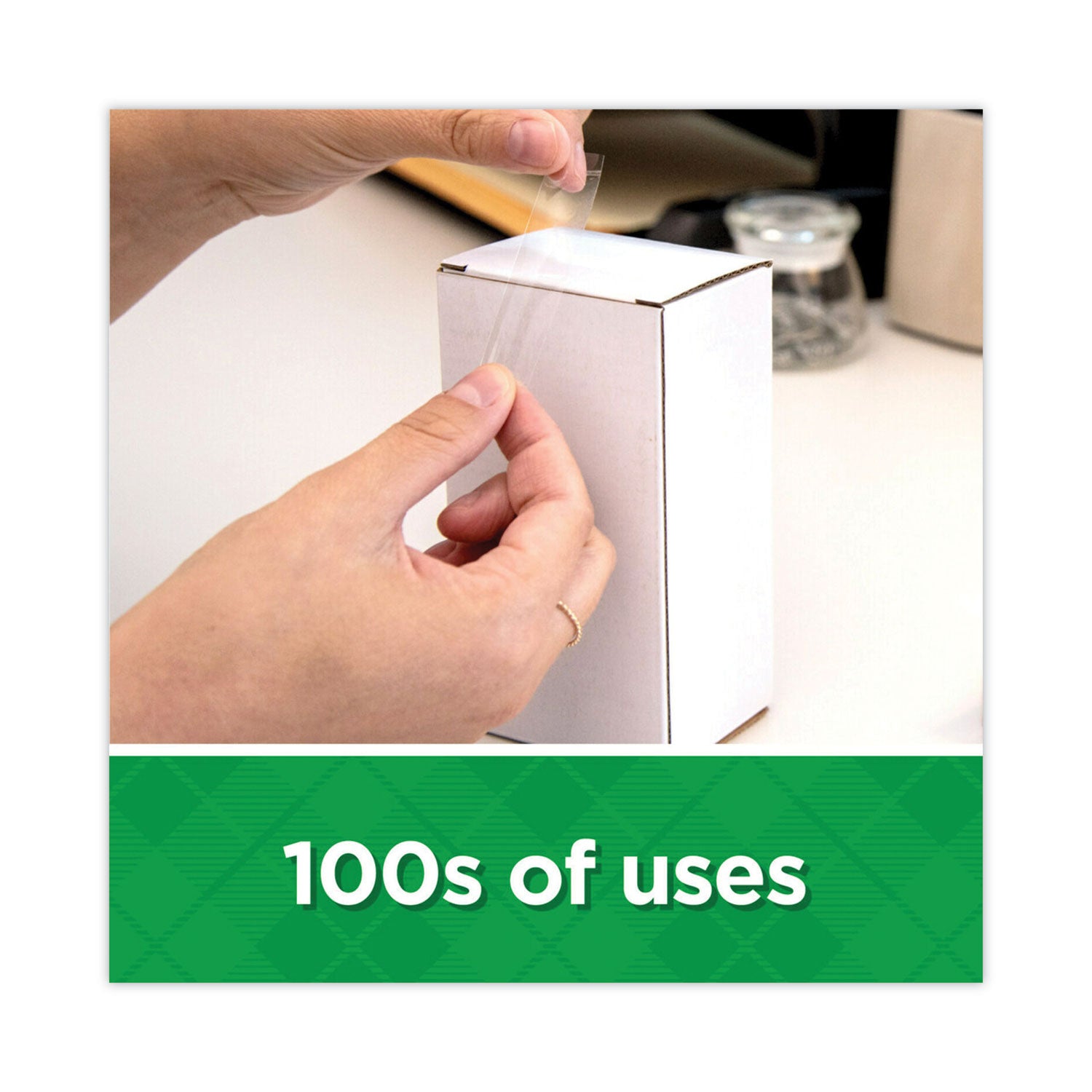 25 yd Length x 0.75" Width - 1" Core - Matte - Clear - Dispenser Included - Desktop Dispenser - For Multipurpose - 6 / Pack