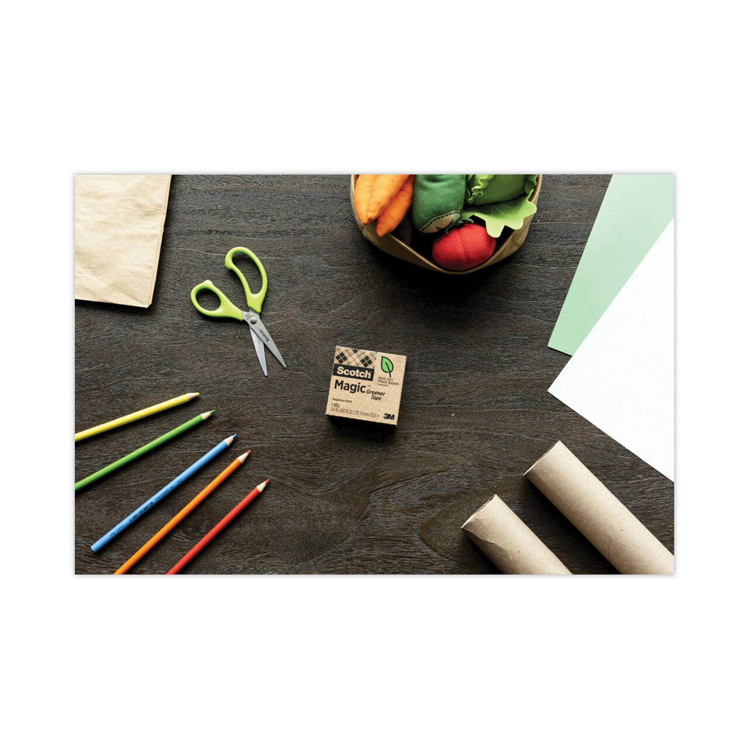 25 yd Length x 0.75" Width - 1" Core - Matte - Clear - Dispenser Included - Desktop Dispenser - For Multipurpose - 6 / Pack