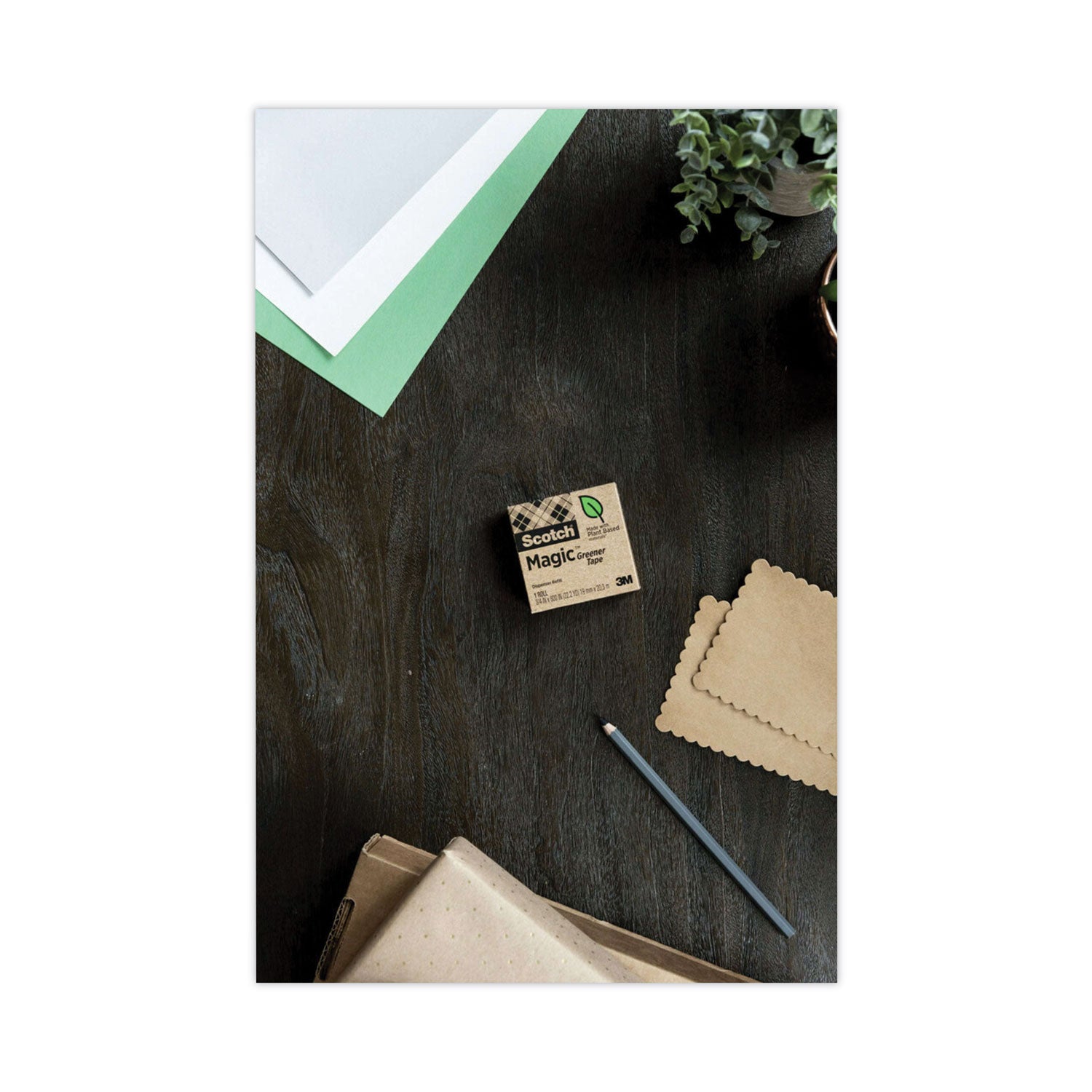 25 yd Length x 0.75" Width - 1" Core - Matte - Clear - Dispenser Included - Desktop Dispenser - For Multipurpose - 6 / Pack